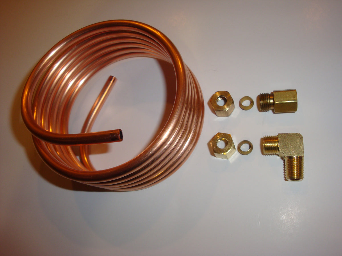 Tractor Oil Pressure Gauge Copper Tubing Line Kit 1/4" for Farmall H M